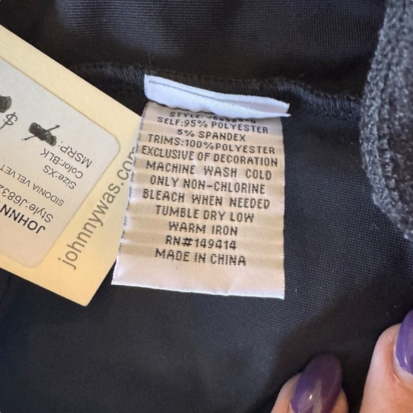 Johnny Was -  NWT Sidonia Velvet Stretch Leggings Sz XS - Picture 11 of 11